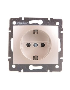 DOMO Gniazdo pojedyncze Schuko ochrona styków śrubowe 16A 250V perłowy biały 011240130 24970