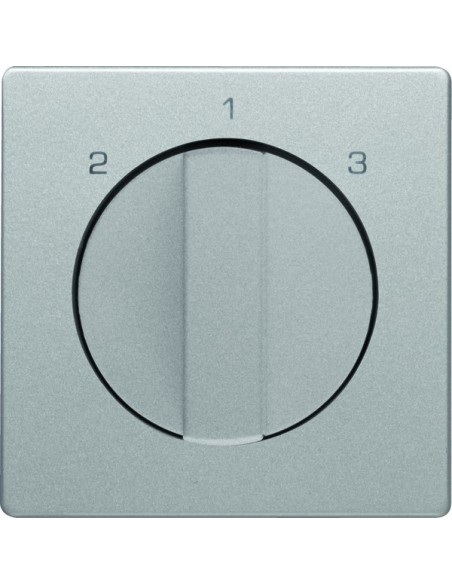 Q.x Płytka czołowa z pokrętłem do łącznika 3-pozycyjnego bez pozycji zerowej i nadrukiem, alu aksamit, lakierowany 10846084 Berk