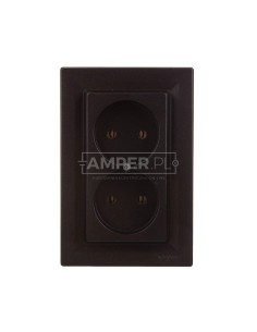 ASFORA Gniazdo 2x2P antracyt EPH9700271