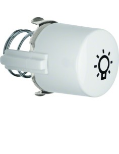 Serie 1930/Glas Przycisk do łącznika i sygnalizatora E10 z symbolem światła, biały 1226 Berker Hager