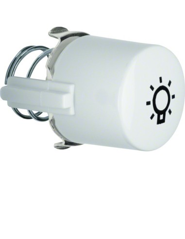 Serie 1930/Glas Przycisk do łącznika i sygnalizatora E10 z symbolem światła, biały 1226 Berker Hager