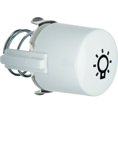 Serie 1930/Glas Przycisk do łącznika i sygnalizatora E10 z symbolem światła, biały 1226 Berker Hager