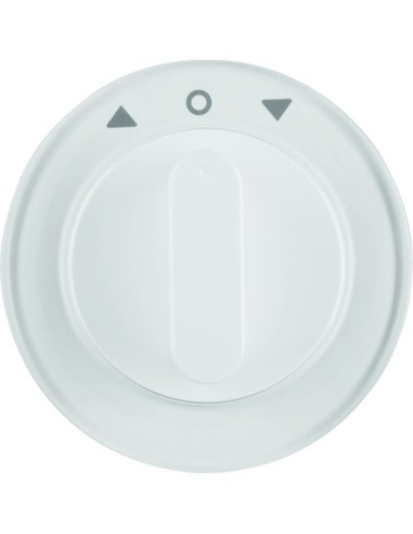 R.1/R.3 Płytka czołowa z pokrętłem do łącznika żaluzjowego obrotowego, biały 10802089 Berker Hager