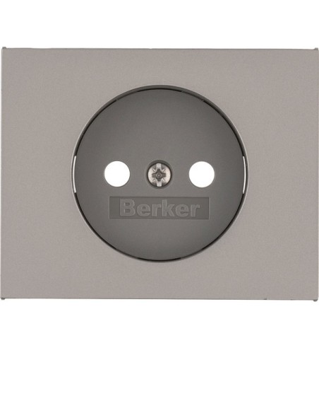 K.5 Płytka czołowa do gniazda bez uziemienia, stal szlachetna, lakierowana 3967157004 Berker Hager