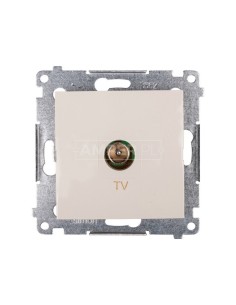 Simon 54 Gniazdo antenowe TV końcowe kremowe DAK1.01/41