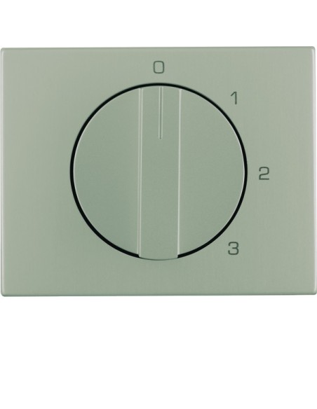 K.5 Płytka czołowa z pokrętłem do łącznika 3-pozycyjnego z pozycją zerową, stal szlachetna nierdzewna 10877104 Berker Hager