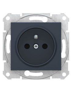 Sedna Gniazdo pojedyncze z/u z przesłonami(z. bezgwint) grafit SDN2800770