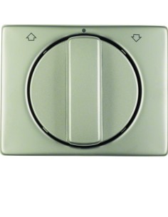 Arsys Płytka czołowa z pokrętłem do łącznika żaluzjowego obrotowego, stal szlachetna nierdzewna 10770104 Berker Hager