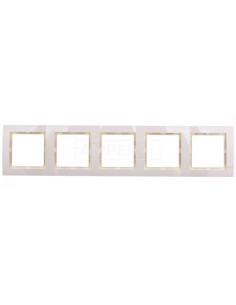 Fiorena Ramka pięciokrotna pozioma kremowa 22012003