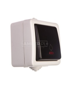 TEKNO Łącznik zwierny z LED śrubowy 10AX 250V czarny IP54 25355