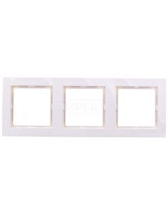 Fiorena Ramka potrójna kremowa 22011803