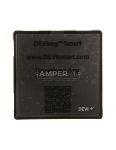 Termostat dotykowy DEVIreg Smart 240V 16A 5-45°C IP21 czarny 140F1143