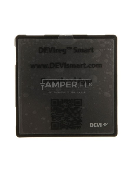 Termostat dotykowy DEVIreg Smart 240V 16A 5-45°C IP21 czarny 140F1143