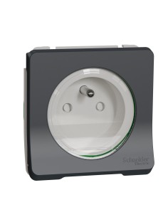 Mureva Styl Mechanizm gniazda 2P+PE zaciski bezgwintowe antracyt MUR36133