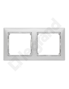 VALENA Ramka podwójna pozioma aluminium 770352