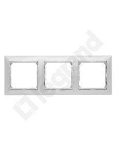VALENA Ramka potrójna pozioma aluminium 770153