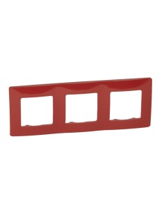 NILOE Ramka potrójna czerwony tworzywo Poziomy i pionowy potrójna 665023