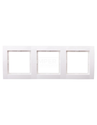 Fiorena Ramka potrójna biała 22011802