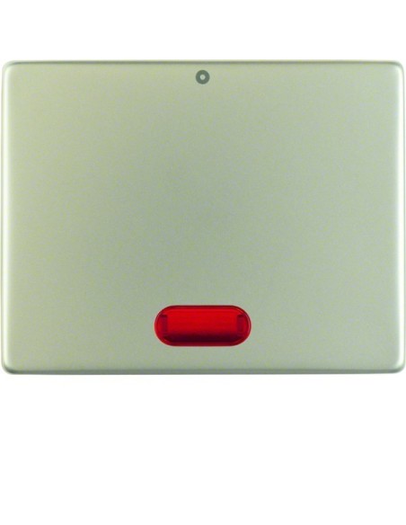 Arsys Klawisz z czerwoną soczewką i nadrukiem "0", stal szlachetna nierdzewna 14180004 Berker Hager