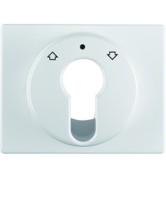 Arsys Płytka czołowa do łącznika żaluzjowego na klucz, biały 15040079 Berker Hager