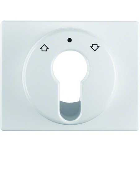 Arsys Płytka czołowa do łącznika żaluzjowego na klucz, biały 15040079 Berker Hager