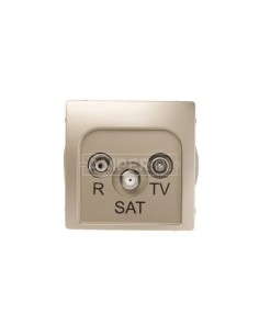 Simon Basic Gniazdo antenowe RD/TV/SAT końcowe satynowe BMZAR-SAT1.3/1.01/29