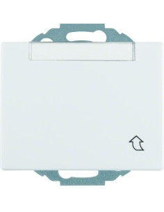 Arsys Gniazdo SCHUKO z pokrywą i polem opisowym, z podwyższoną ochroną styków, biały 47480069 Berker Hager