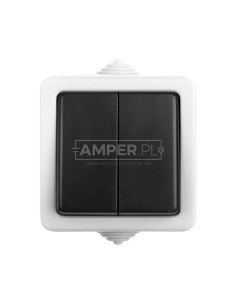 TEKNO Łącznik hermetyczny świecznikowy śrubowy 10AX 250V czarny IP54 25351