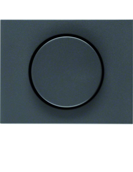 K.1 Płytka czołowa z pokrętłem regulacyjnym do ściemniacza obrotowego, antracyt mat, lakierowany 11357006 Berker Hager