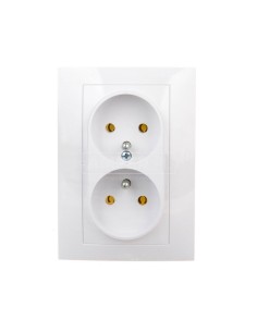 CARLA Gniazdo podwójne z/u białe 1735-00