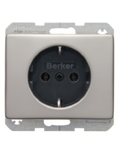 Arsys Gniazdo SCHUKO, stal szlachetna nierdzewna 47140004 Berker Hager