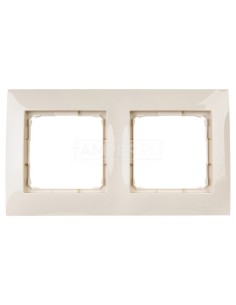 Simon 54 Premium Ramka podwójna kremowa DR2/41