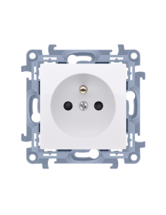 Simon 10 Gniazdo pojedyncze z/u białe 16A 250V IP20 CGZ1.01/11