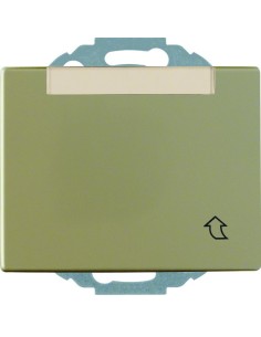 Arsys Gniazdo SCHUKO z pokrywą, polem opisowym z podwyższoną ochrona stykow, jasny brąz, metal 47580001 Berker Hager