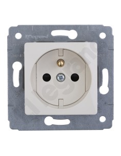 CARIVA Gniazdo pojedyncze z/u 16A IP20 z przesłonami kremowe 773725