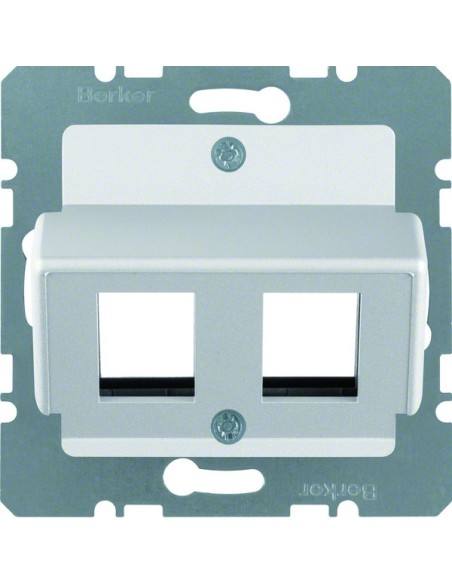 B.Kwadrat/B.7 Płytka czołowa do gniazda modularnego Krone, alu mat, lakierowany 14641404 Berker Hager