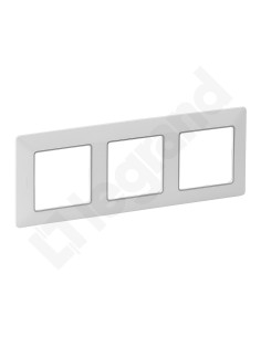 VALENA LIFE Ramka potrójna biała/chrom 754033