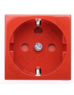 MOSAIC Gniazdo pojedyncze z/u 16A IP20 SCHUKO z blokadą /2moduły/ czerwone 077214