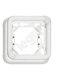 PLEXO55 Ramka pojedyncza antybakteryjna biała 070792