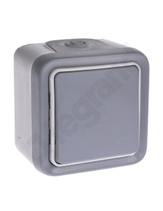 PLEXO55 Przycisk pojedynczy z puszką szary 069720 2