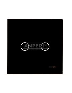 TouchMe Duży panel szklany, łącznik podwójny, czarny TM702B 2