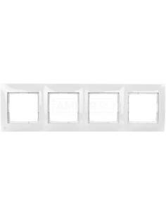 Simon 54 Premium Ramka poczwórna antybakteryjna biała DR4/AB11
