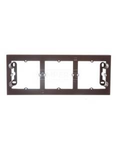 Simon 54 Premium Puszka natynkowa potrójna płytka brąz mat DPN3/46