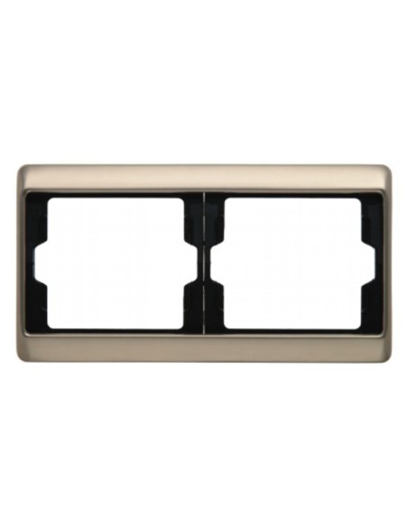 Arsys Ramka 2-krotna pozioma, jasny brąz, metal 13640001 Berker Hager