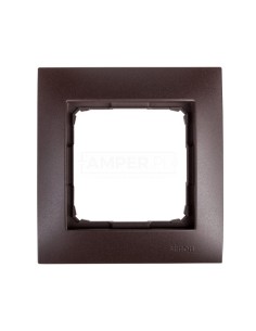 Simon 54 Premium Ramka pojedyncza brąz mat /do karton-gips/ DRK1/46 2