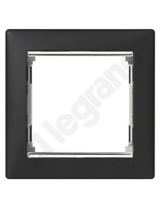 VALENA Ramka pojedyncza czarna/srebro 770391