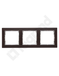 VALENA Ramka potrójna pozioma wenge/srebro 770373