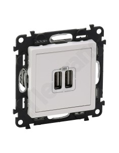 VALENA LIFE Ładowarka z gniazdem 2xUSB biały 753112