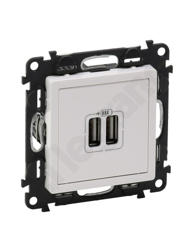 VALENA LIFE Ładowarka z gniazdem 2xUSB biały 753112