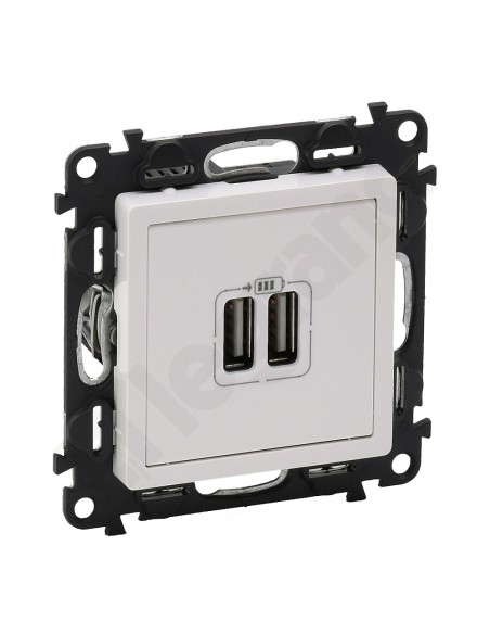 VALENA LIFE Ładowarka z gniazdem 2xUSB biały 753112